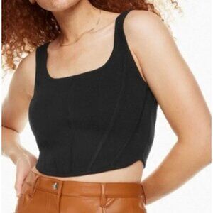 Wilfred Aritzia Bustier Corset Style Square Neck Sweater Tank Size Medium